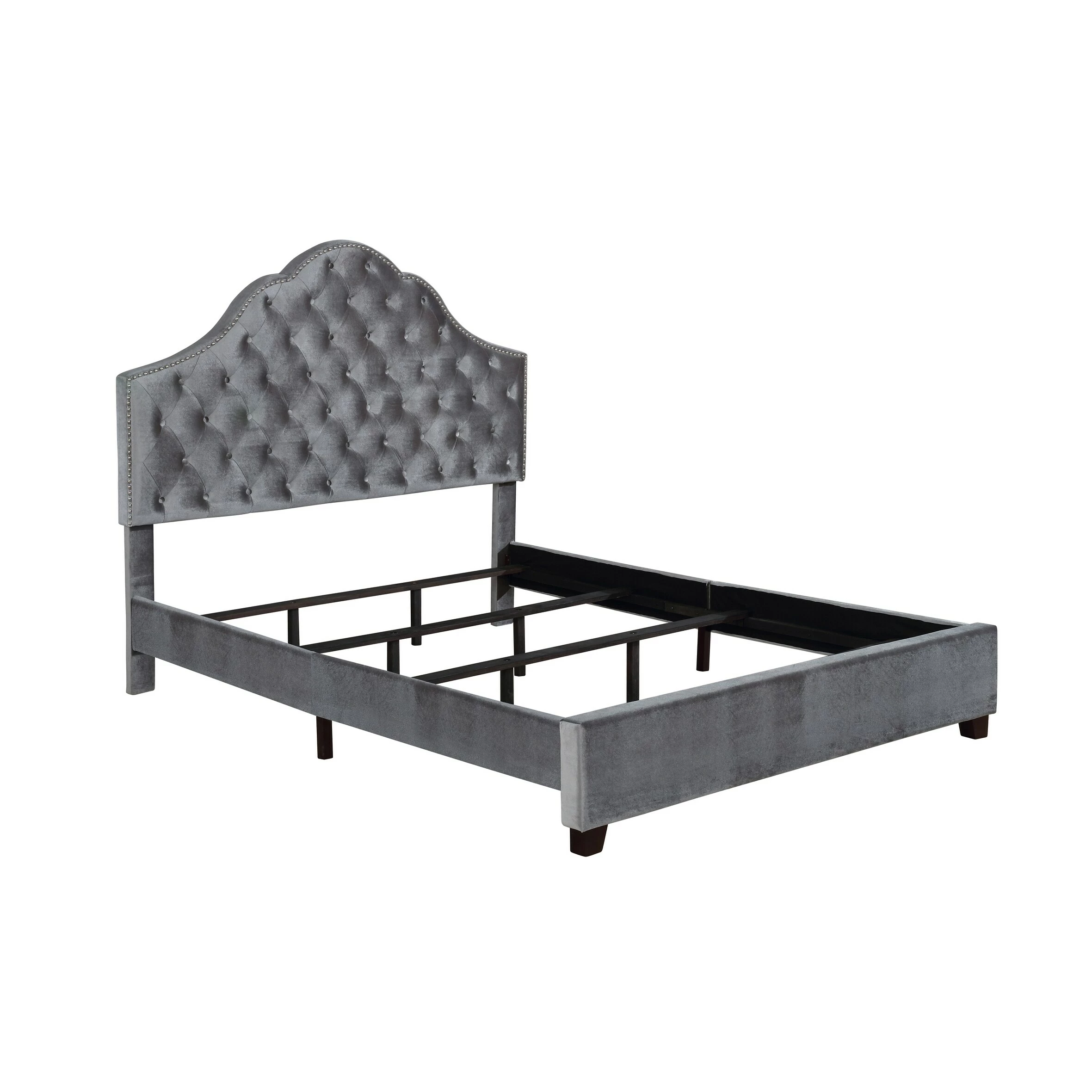 Outlet ๐ Coaster Abbeville Grey Upholstered Bed With Arched Headboard ๐งจ - Image 3