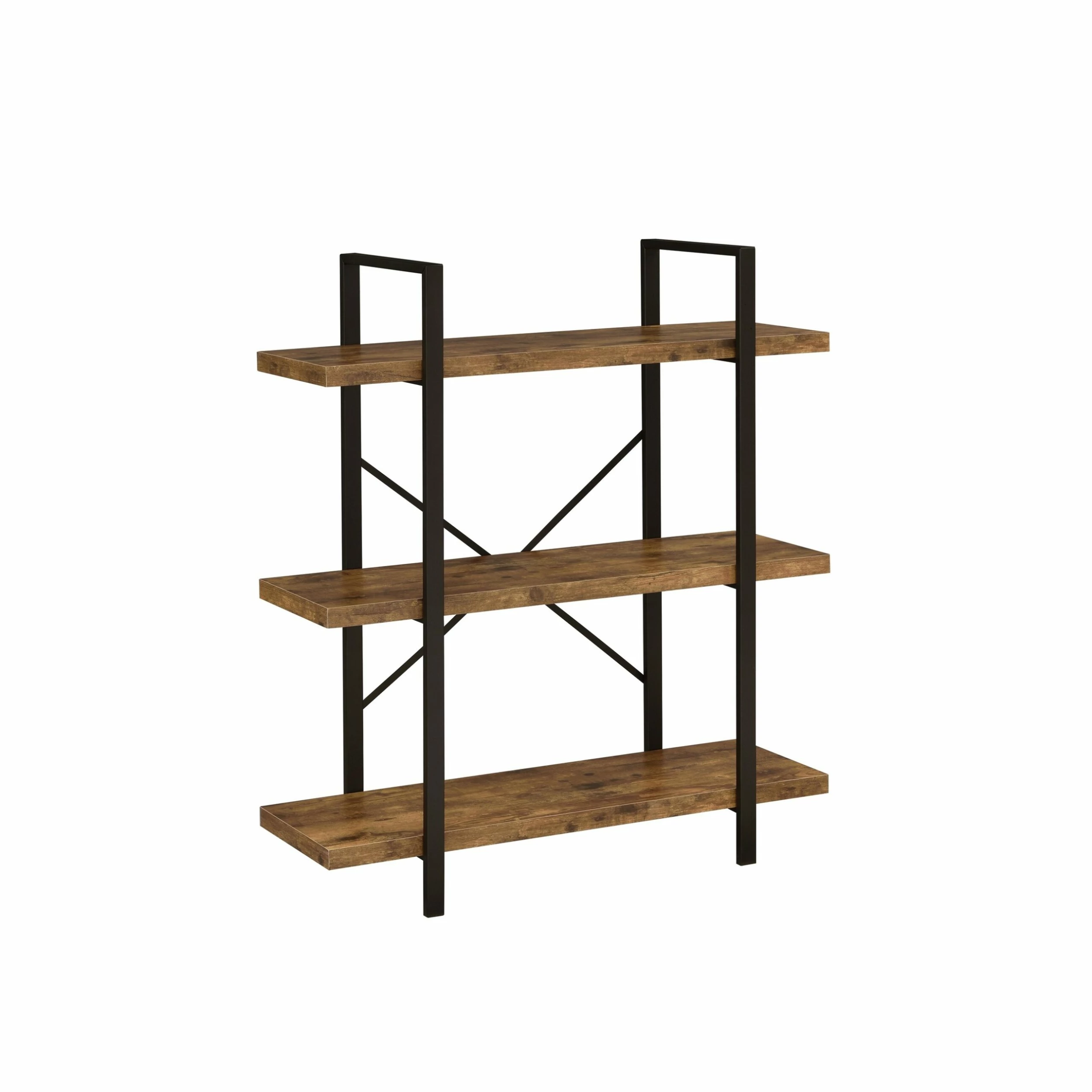 Hot Sale โญ Coaster Antique Nutmeg 3-tier Open Back Bookcase ๐ - Image 2