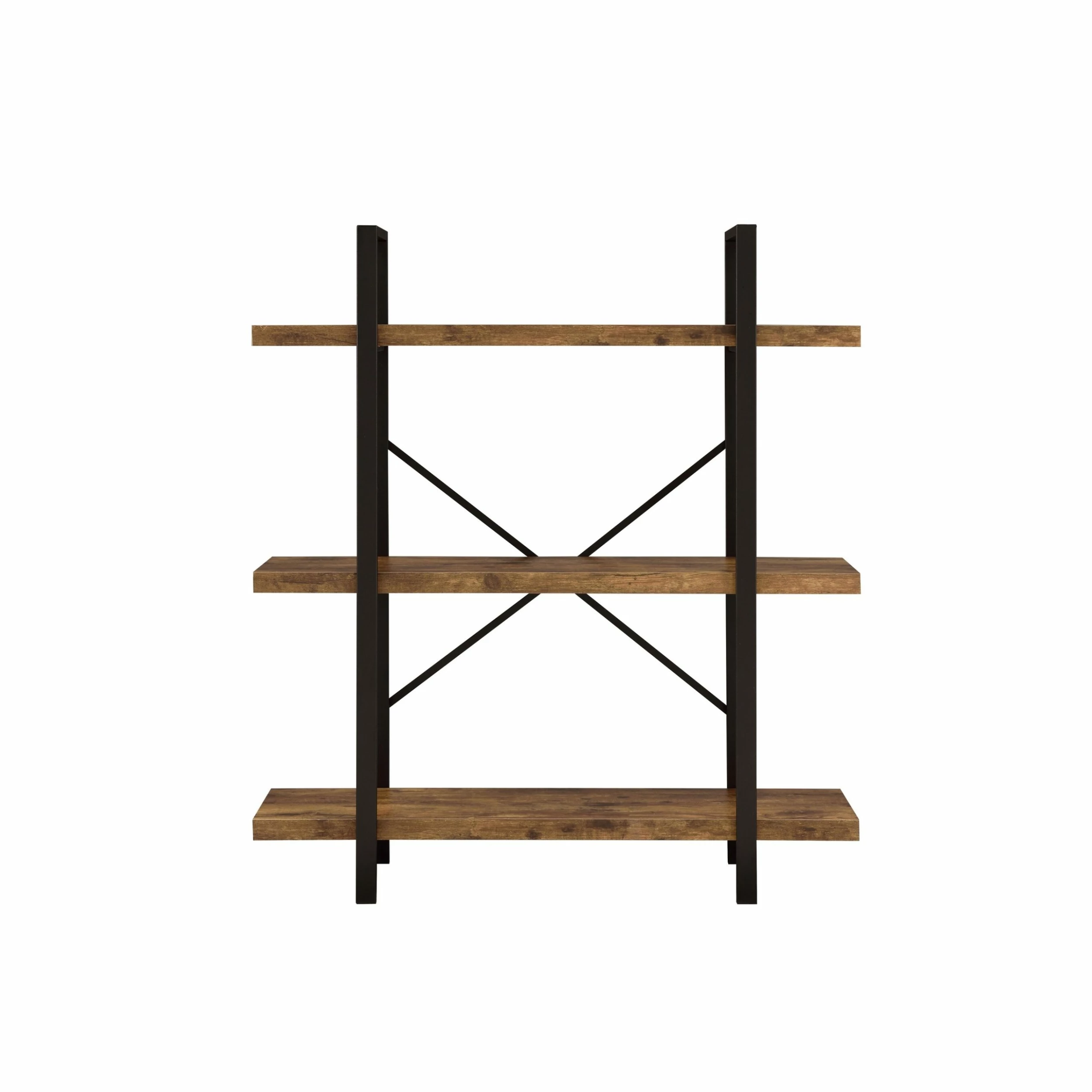 Hot Sale โญ Coaster Antique Nutmeg 3-tier Open Back Bookcase ๐ - Image 3