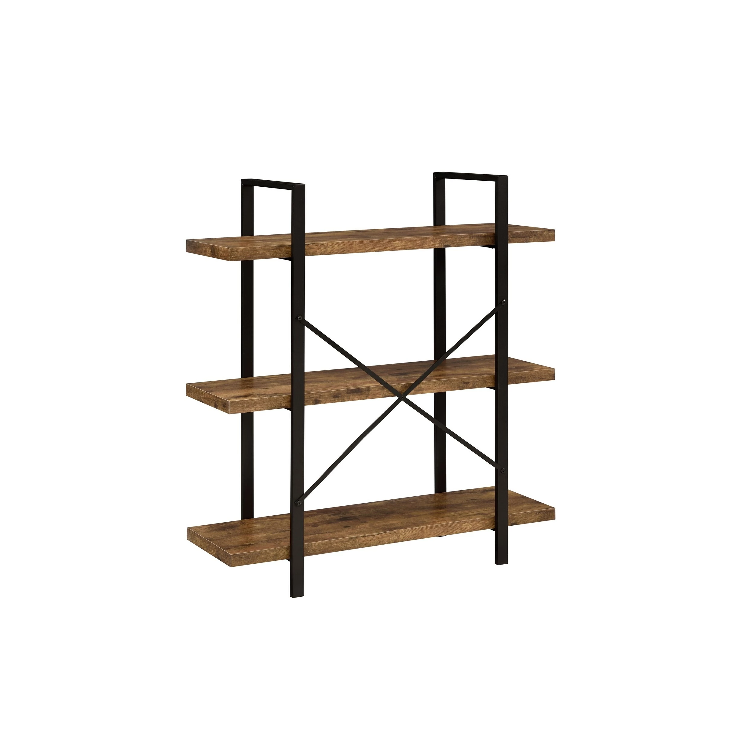 Hot Sale โญ Coaster Antique Nutmeg 3-tier Open Back Bookcase ๐ - Image 6