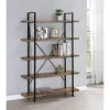 Coupon 🔔 Coaster Antique Nutmeg 5-tier Open Back Bookcase ✔️