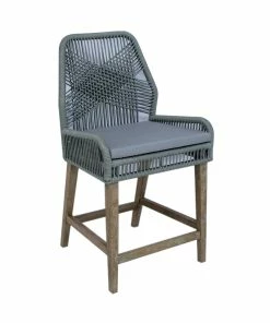 Best reviews of 🛒 Coaster Athens Woven Rope Back Counter Height Stools (Set Of 2) Grey 🌟