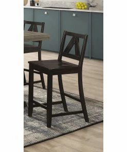 Brand new 🧨 Coaster Bairn Black Sand Counter Height Stools With Low Back (Set Of 2) 🛒