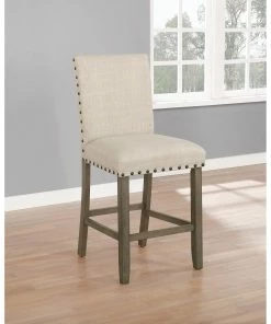 Cheap ⌛ Coaster Beige And Brown Upholstered Counter Height Stools (Set Of 2) 🎁