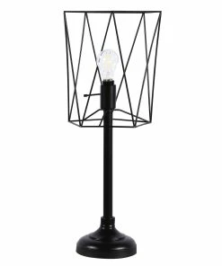 Best Pirce 🌟 Coaster Black Metal Slender Torch Table Lamp 🔔