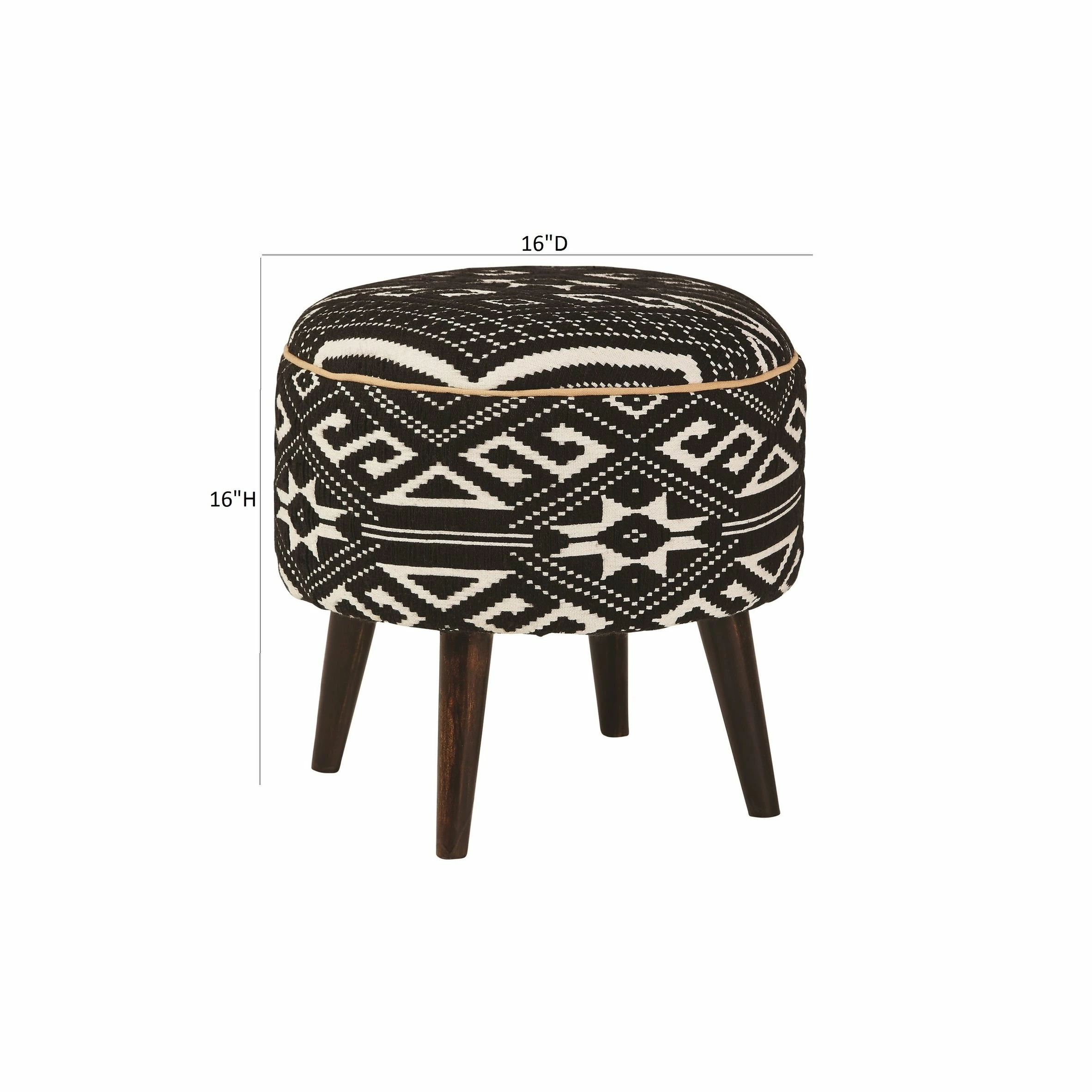 Coupon ๐ Coaster Black And White Round Accent Stool ๐ - Image 4