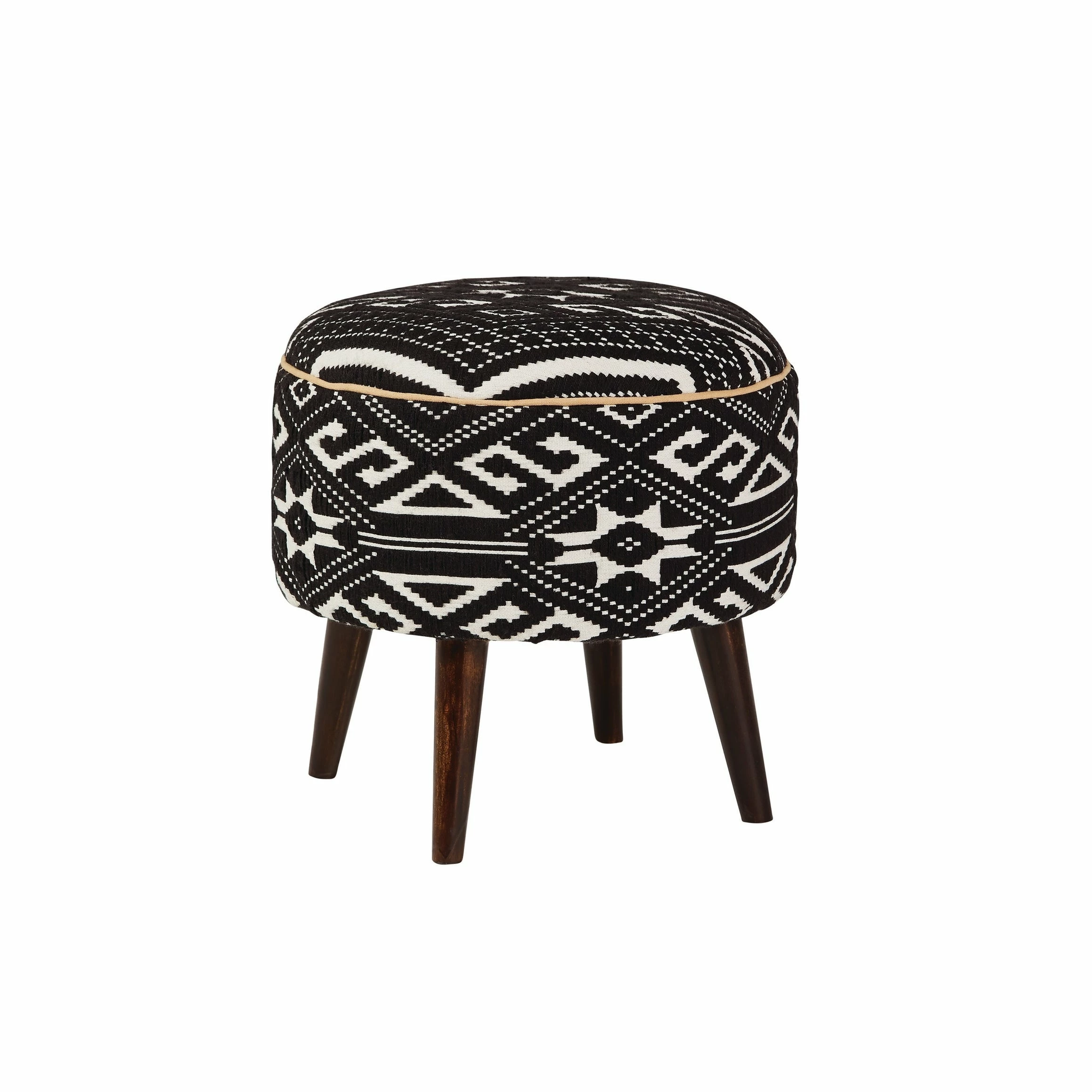 Coupon ๐ Coaster Black And White Round Accent Stool ๐ - Image 2