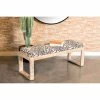 Buy 🌟 Coaster Black And White Sled Leg Upholstered Accent Bench 👍