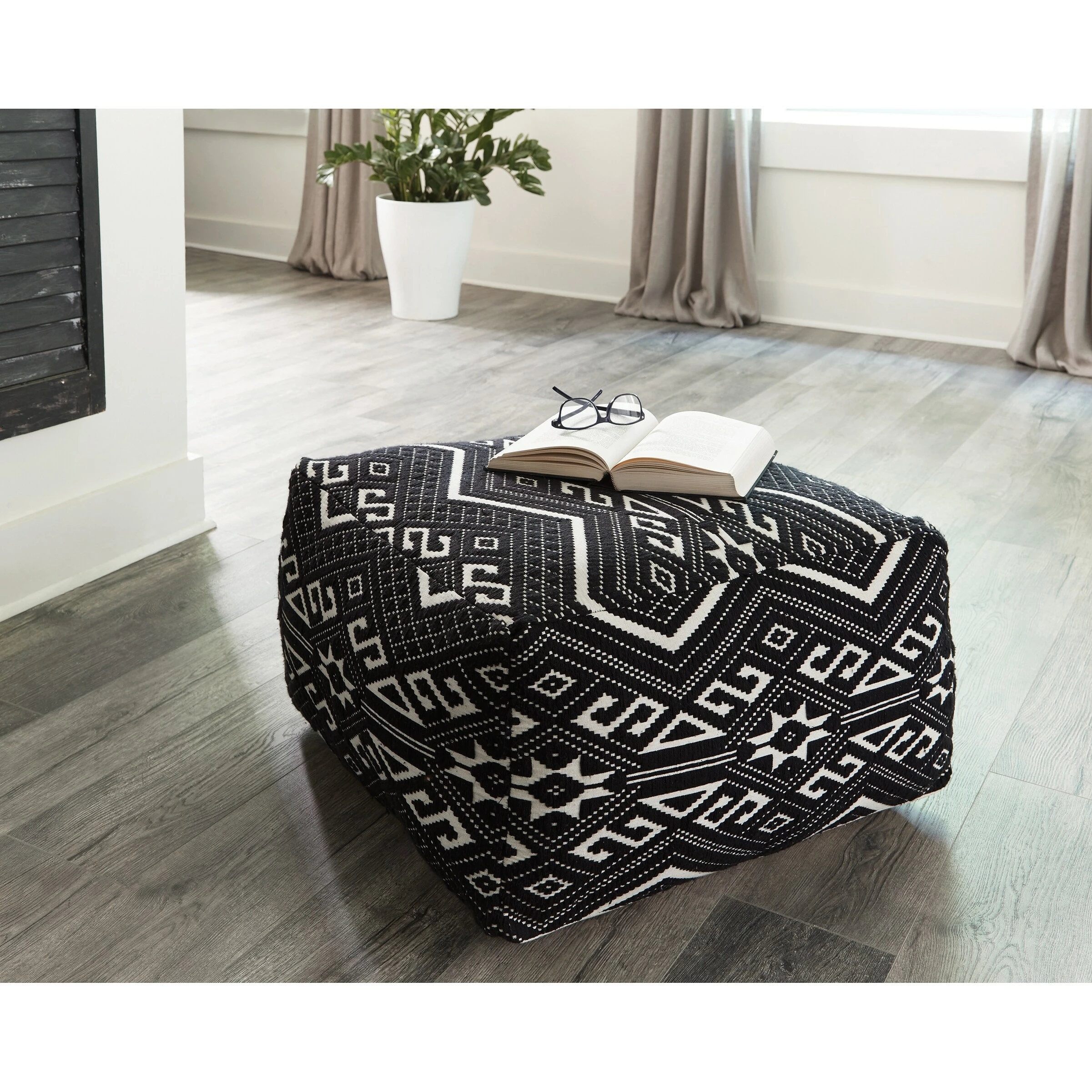 Hot Sale โ Coaster Black And White Square Accent Stool ๐งจ 3 Hot Sale โ Coaster Black And White Square Accent Stool ๐งจ - Image 3