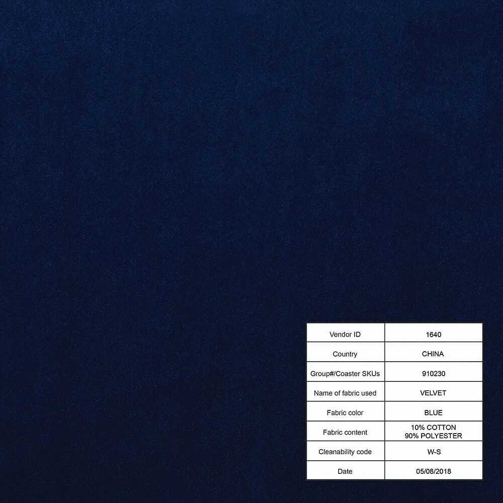 Buy โ๏ธ Coaster Blue And Brass Square Scale Ottoman ๐คฉ - Image 4