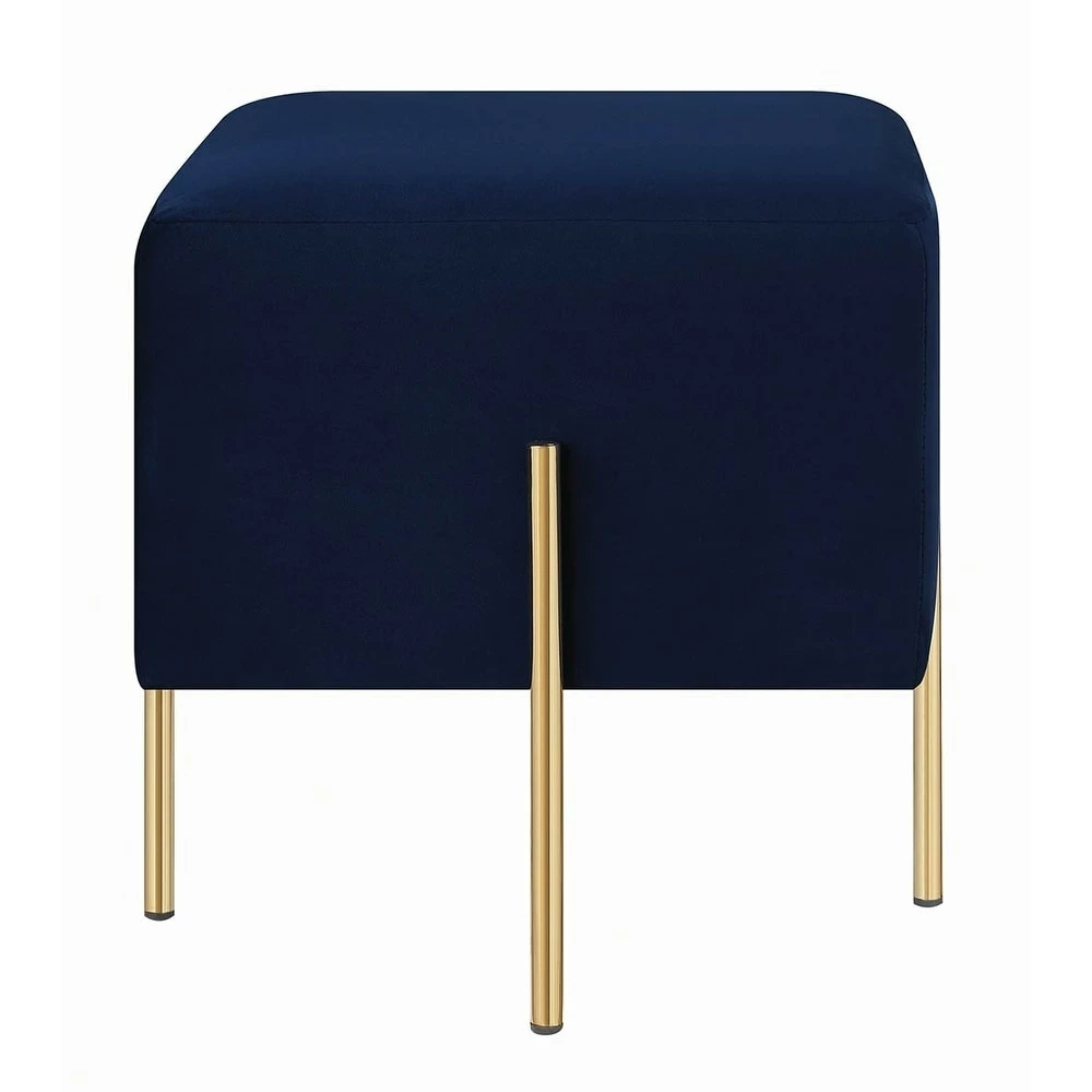 Buy โ๏ธ Coaster Blue And Brass Square Scale Ottoman ๐คฉ - Image 2