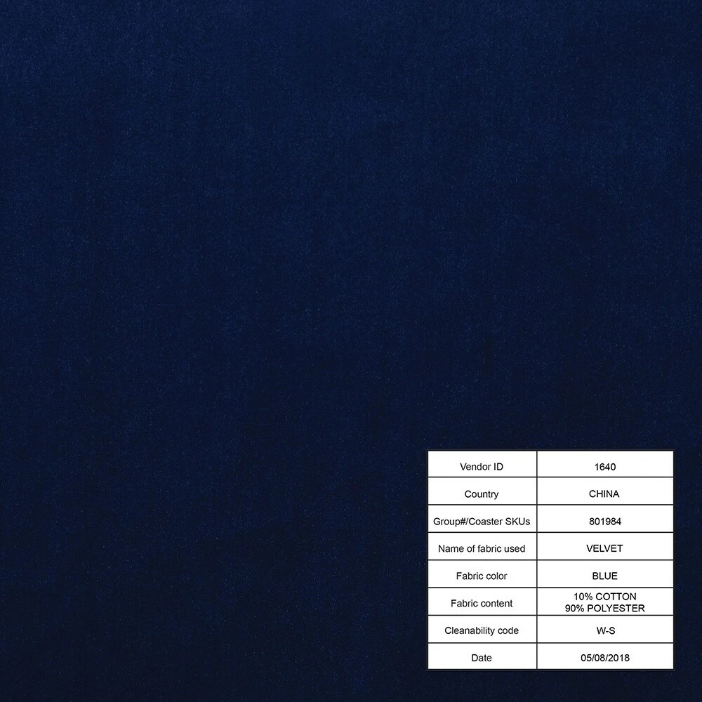 Outlet โญ Coaster Blue And Brass Upholstered Swivel Office Chair โ๏ธ - Image 8