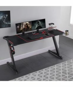 Top 10 😉 Coaster Brocton Black Z-shaped Gaming Desk 😉