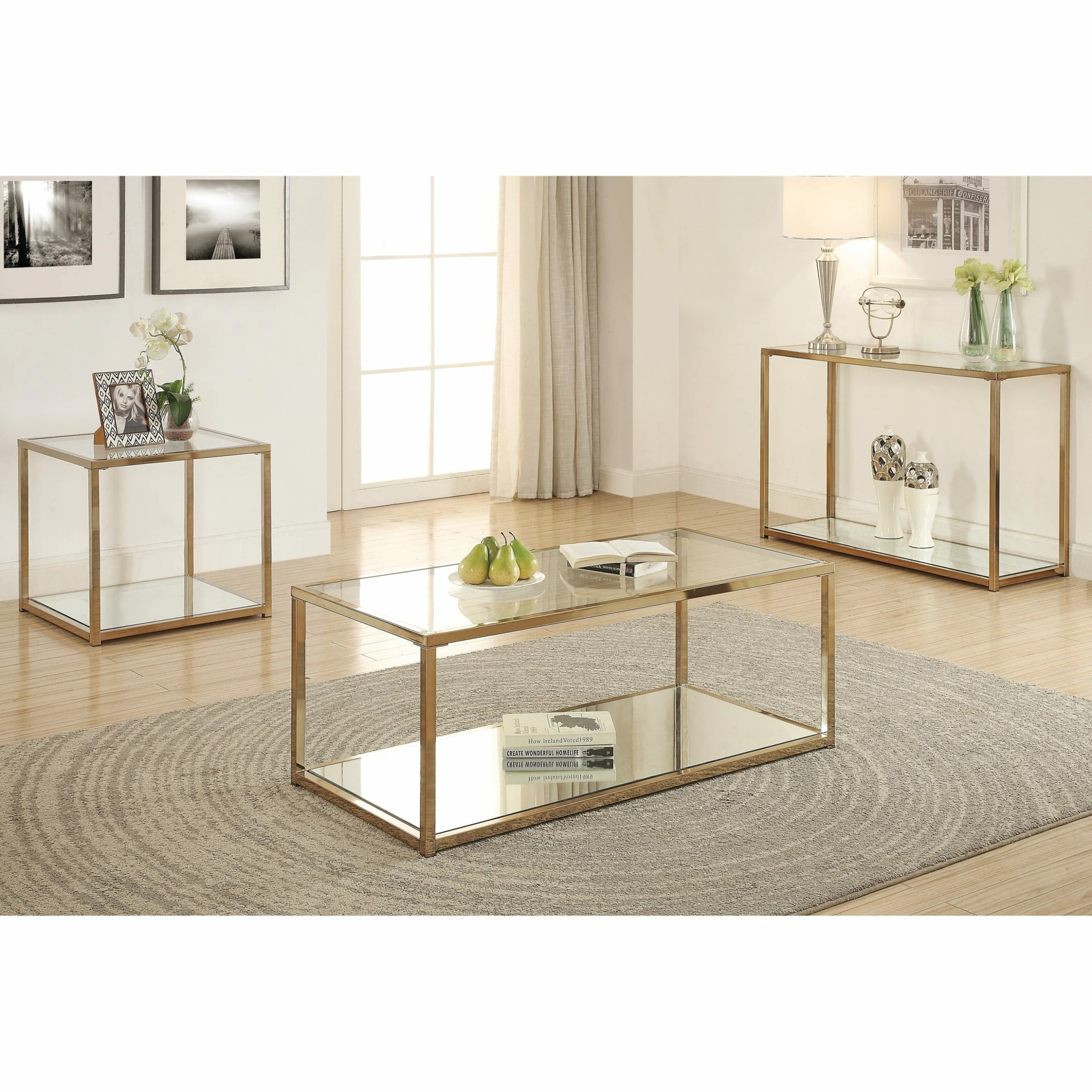Brand new ๐ Coaster Calantha Modern Chocolate Chrome Sofa Table - 47.25" X 15.75" X 30" โ๏ธ - Image 2