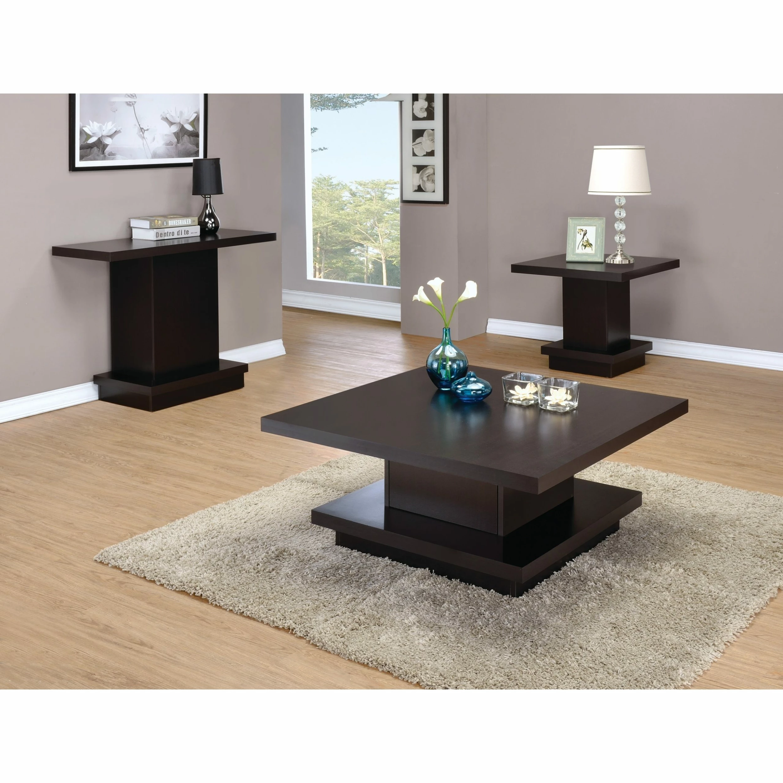 Best Sale 😍 Coaster Cappuccino Wood Top Sofa Table 🔥 3 Best Sale 😍 Coaster Cappuccino Wood Top Sofa Table 🔥 - Image 3