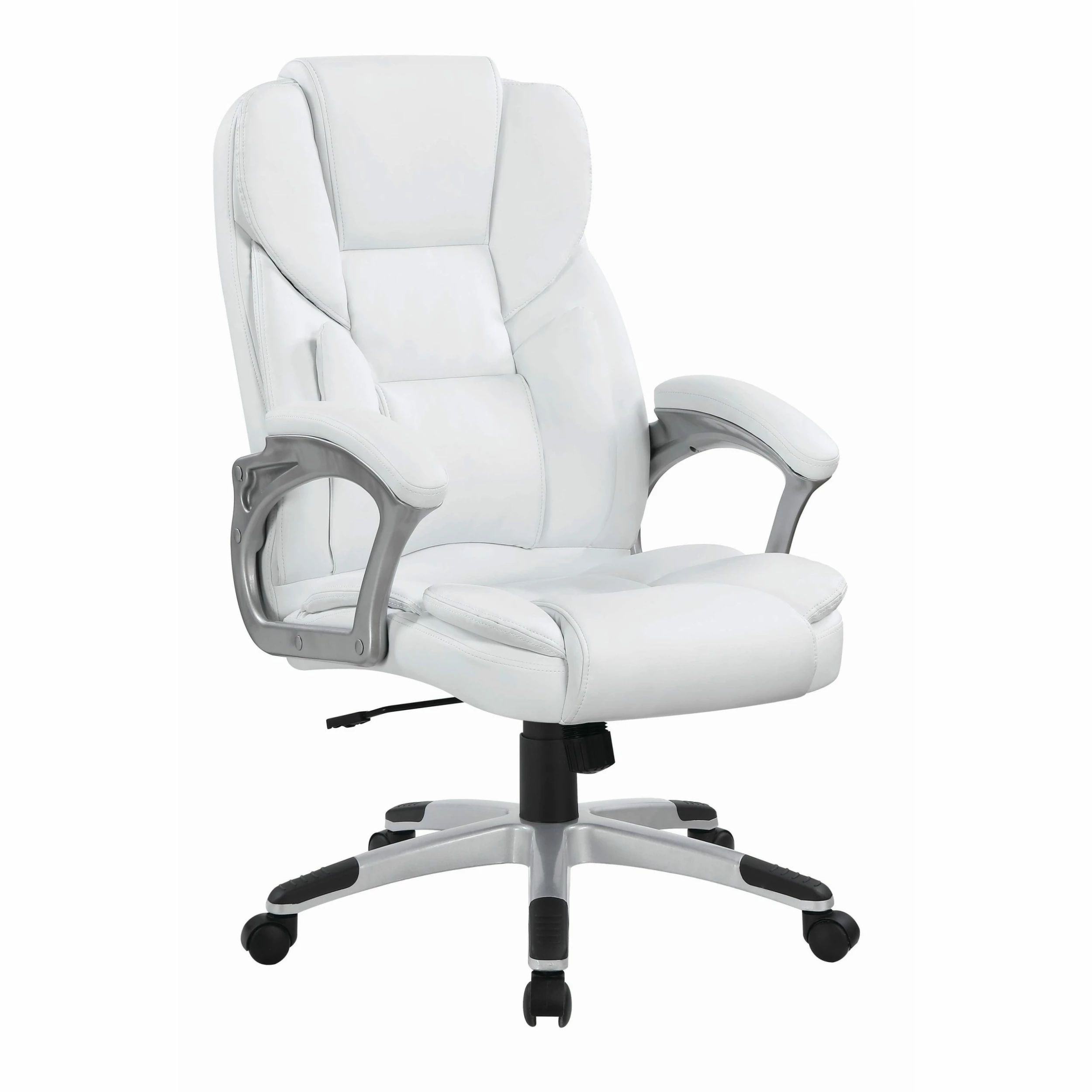 Best Pirce โค๏ธ Coaster Casual White Faux Leather Office Chair - 26" X 28.75" X 43" ๐