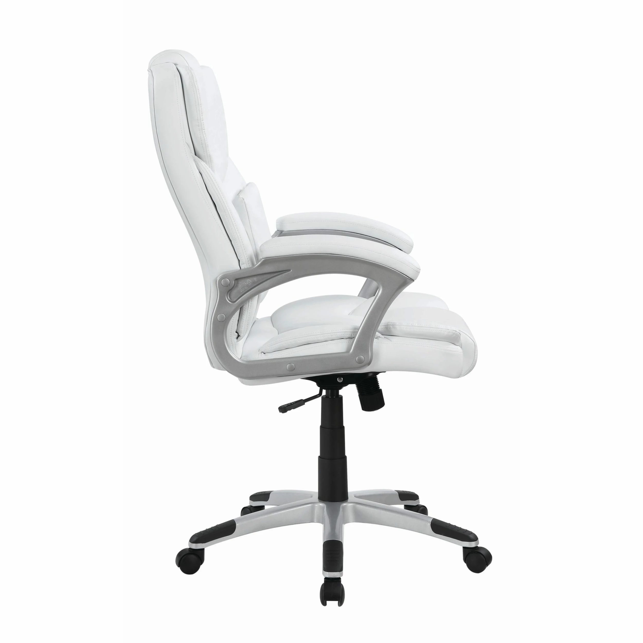 Best Pirce โค๏ธ Coaster Casual White Faux Leather Office Chair - 26" X 28.75" X 43" ๐ - Image 5