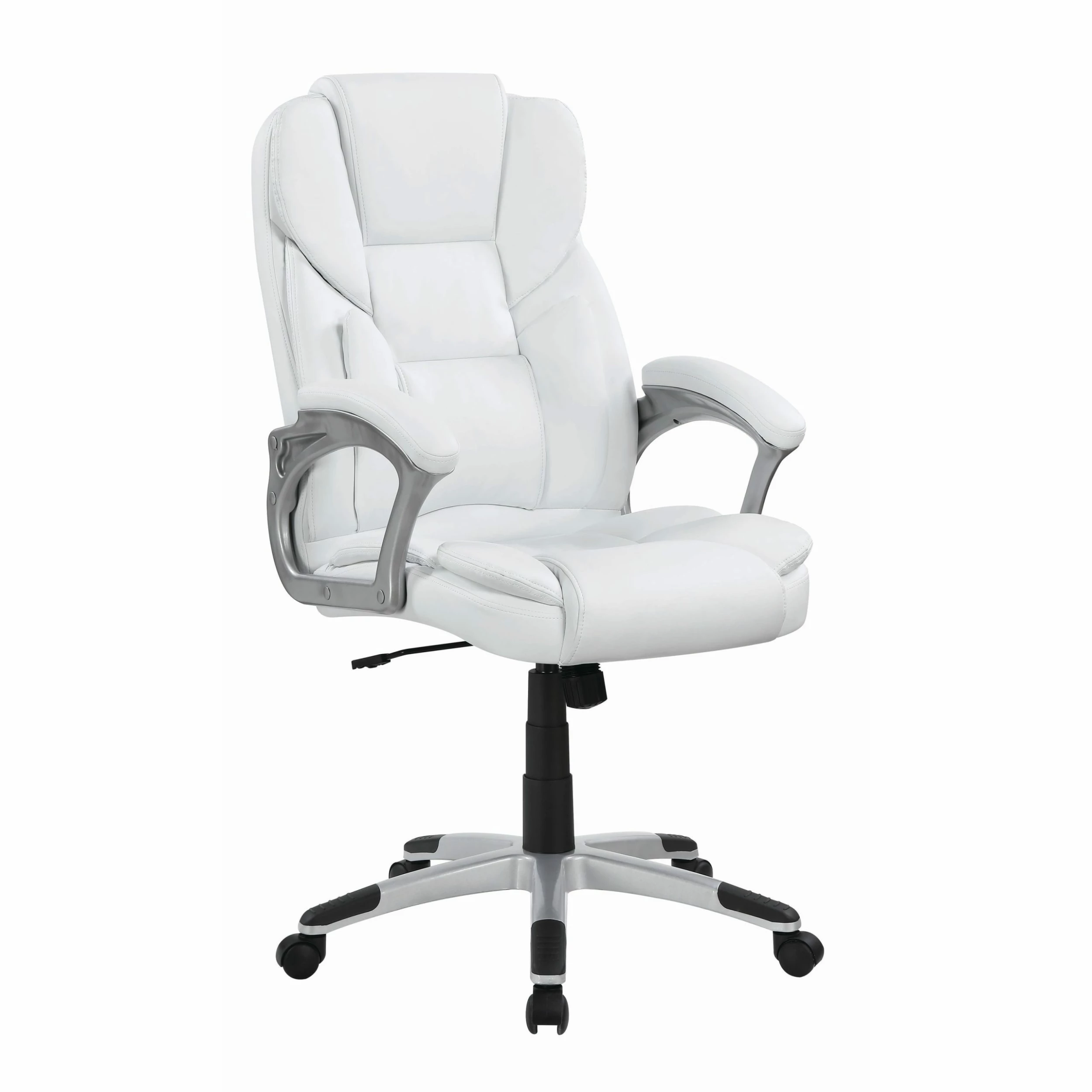 Best Pirce โค๏ธ Coaster Casual White Faux Leather Office Chair - 26" X 28.75" X 43" ๐ - Image 2