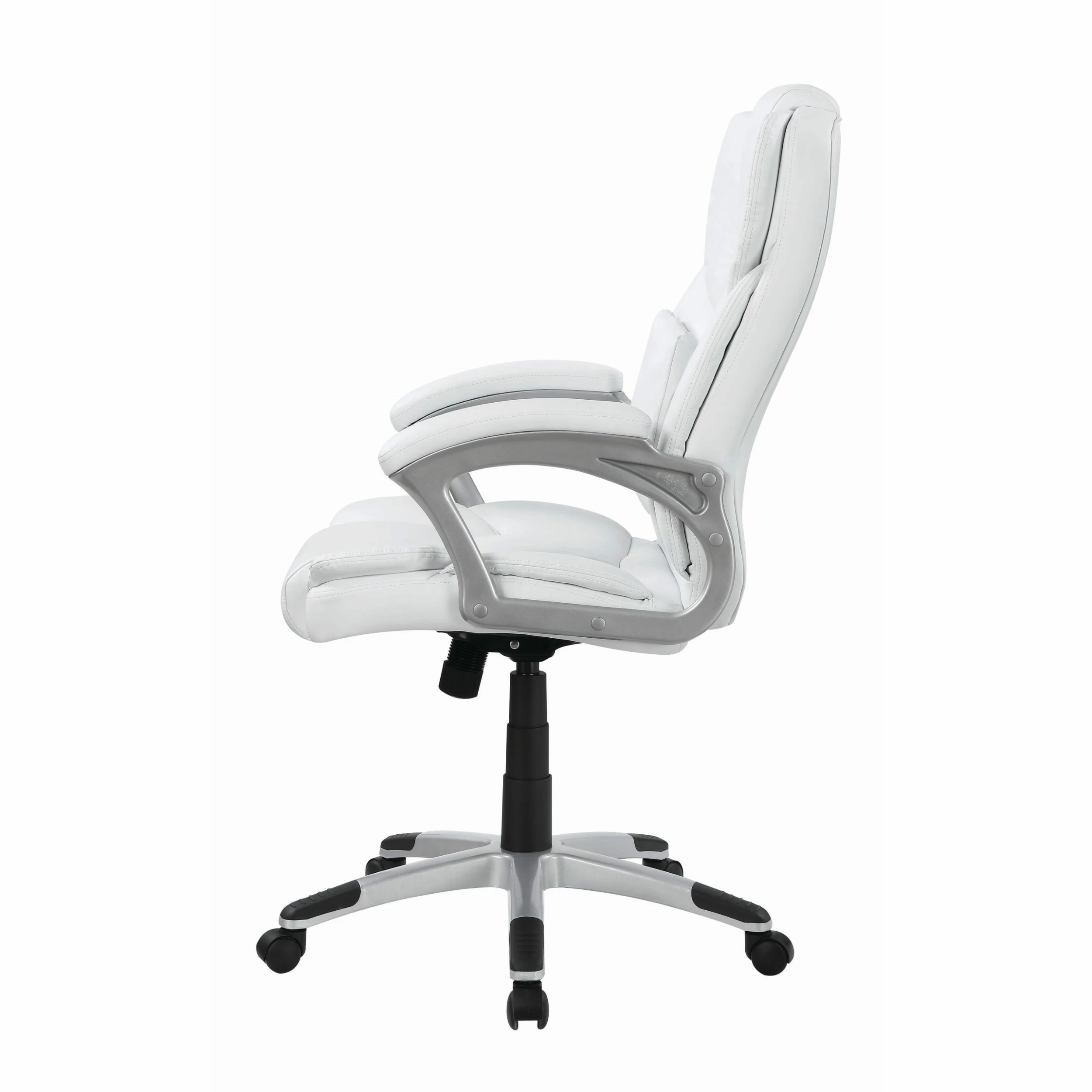Best Pirce โค๏ธ Coaster Casual White Faux Leather Office Chair - 26" X 28.75" X 43" ๐ - Image 4