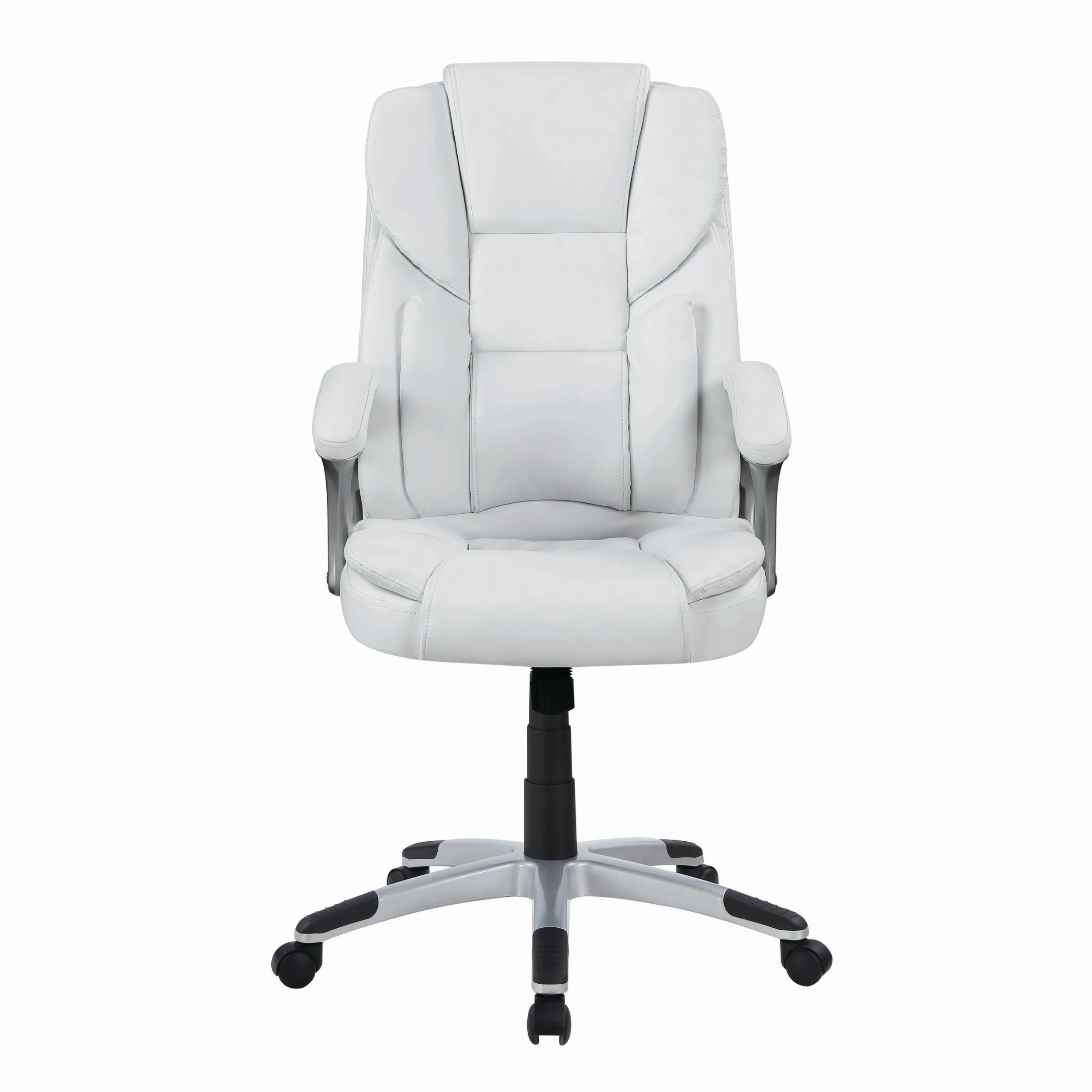 Best Pirce โค๏ธ Coaster Casual White Faux Leather Office Chair - 26" X 28.75" X 43" ๐ - Image 3
