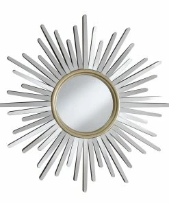 Discount ✨ Coaster Champagne And Silver Sunburst Wall Mirror 💯