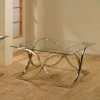 Outlet ❤️ Coaster Company Chrome Tempered Glass Coffee Table - 36" X 36" X 18.75" ✔️