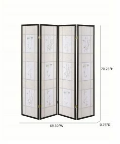 Hot Sale ⭐ Coaster Company Black Floral Motif 4-panel Folding Screen - 69.50" X 0.75" X 70.25" ✨ 5 Hot Sale ⭐ Coaster Company Black Floral Motif 4-panel Folding Screen - 69.50" X 0.75" X 70.25" ✨ -Coaster Sales Store Coaster Company Black Floral Motif 4 panel Folding Screen a26ab85b 30fa 4d16 9aa5 521b4dc8146f