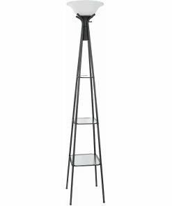 Best reviews of 🔥 Coaster Company Black Metal And Glass Floor Lamp With Shelves 🌟