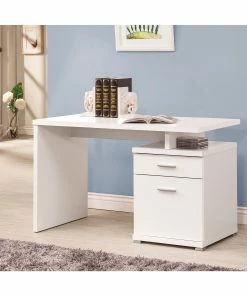 Brand new 🎉 Coaster Company Contemporary Desk With Cabinet White 🔥