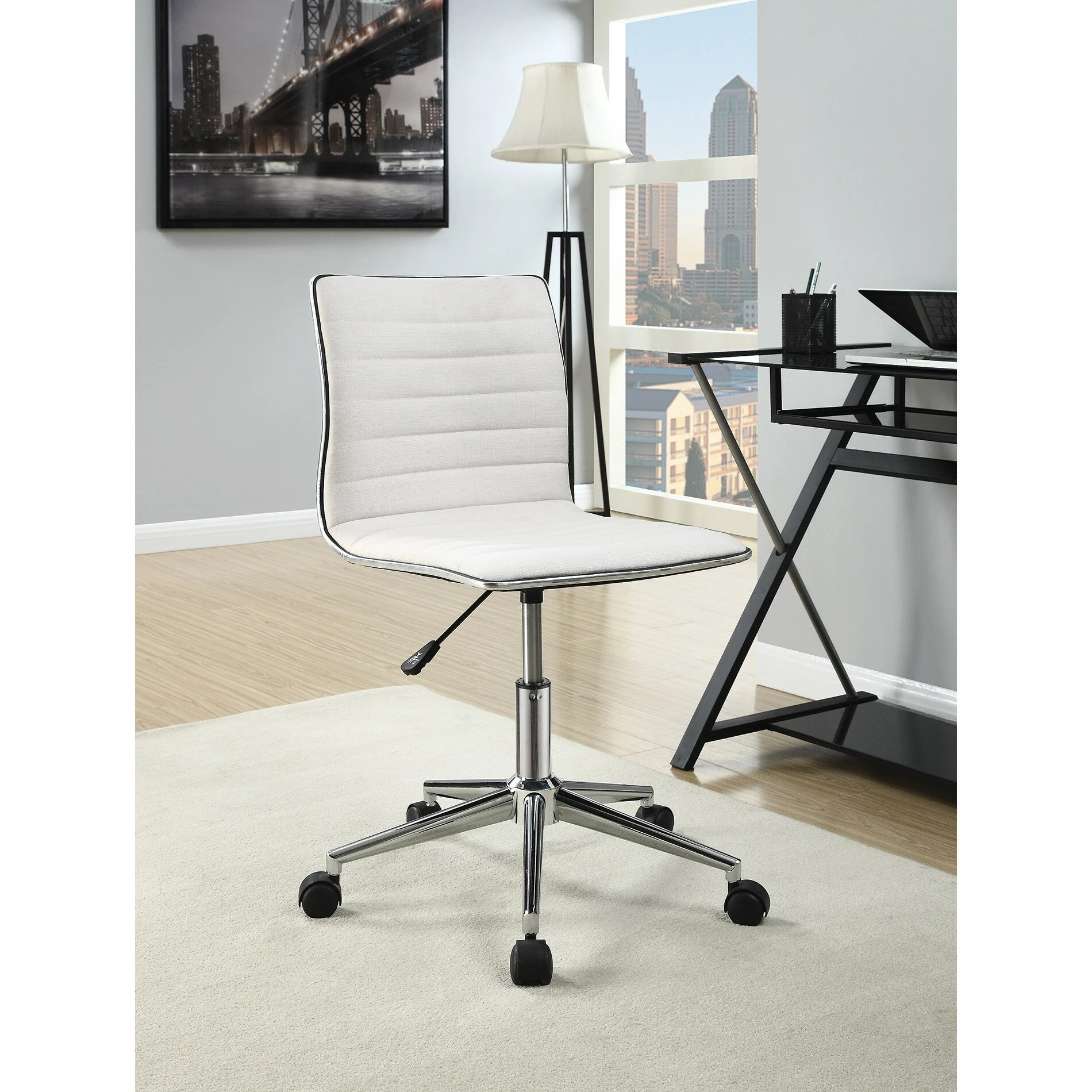 Best deal 🔔 Coaster Company Cream/Chrome Office Chair 🤩