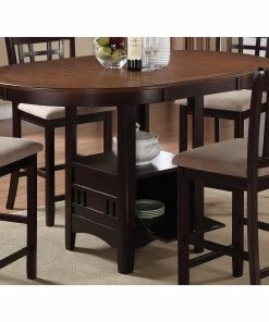 Discount 😉 Coaster Company Espresso Counter Height Table With Storage - 42" X 42" X 36" 🥰