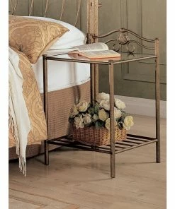 Outlet ⌛ Coaster Company Goldtone Nightstand 😉