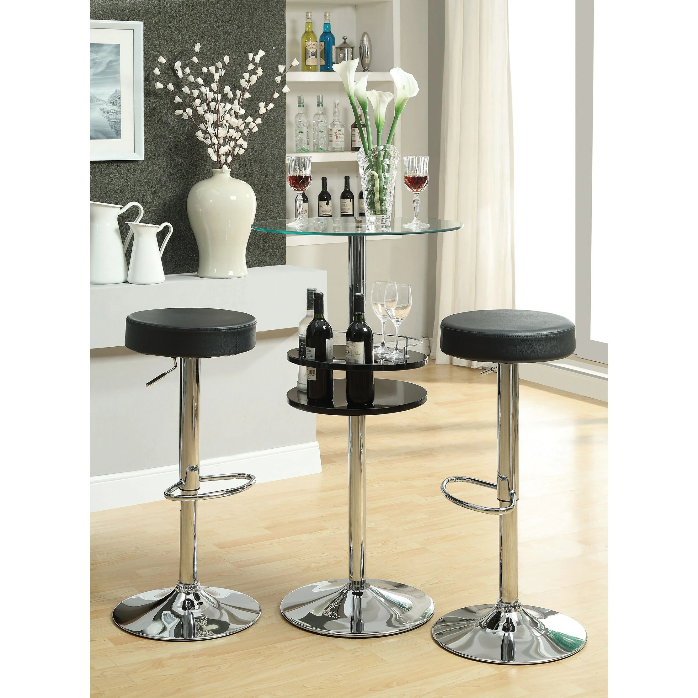 Outlet ๐ Coaster Company Silver 24-Inch Stool - 29.50" X 14" ๐ - Image 3