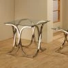 New ✨ Coaster Company Square Chrome And Glass End Table - 24" X 24" X 23.75" ⌛