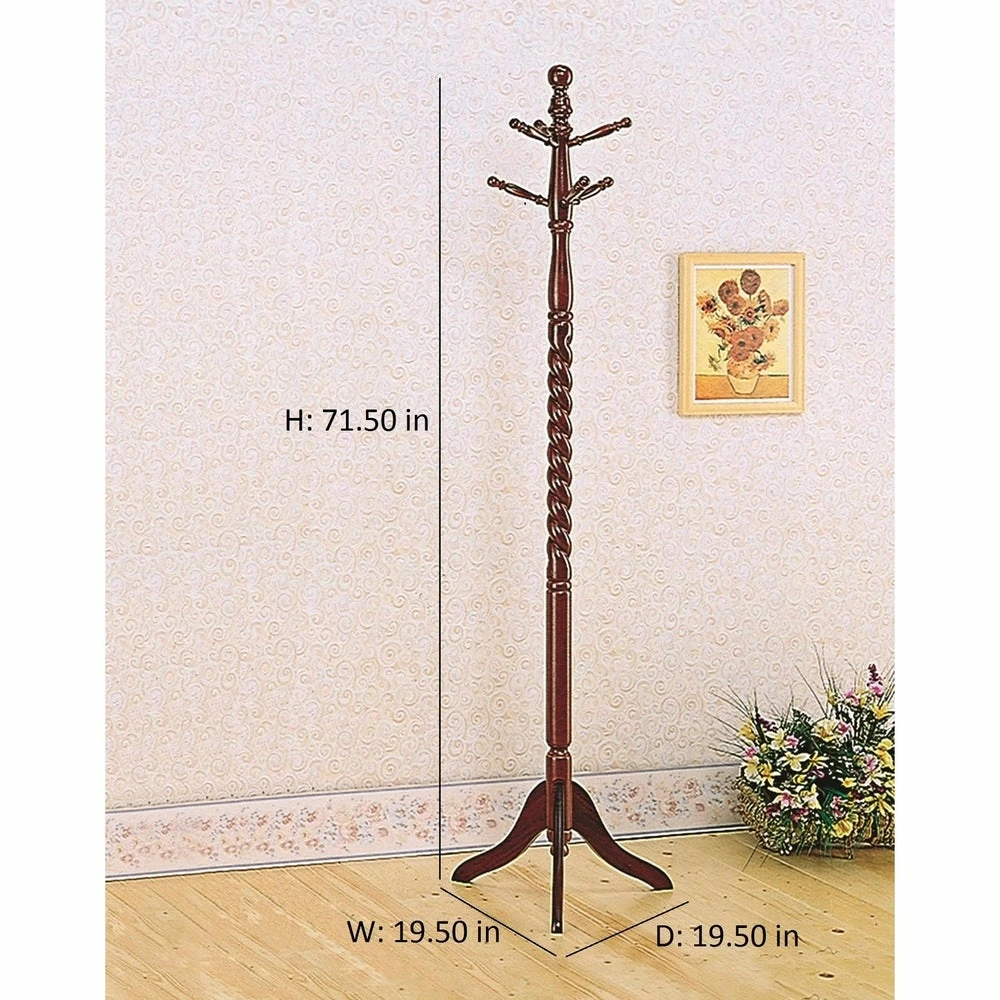 Top 10 ๐ Coaster ๐งฅ Coat Rack With Twist Center (Cherry) - 19.50" X 19.50" X 71.50" โจ - Image 2