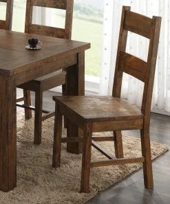 Promo 🥰 Coaster Coleman Rustic Golden Brown Dining Chair ( Set Of 2) 🛒