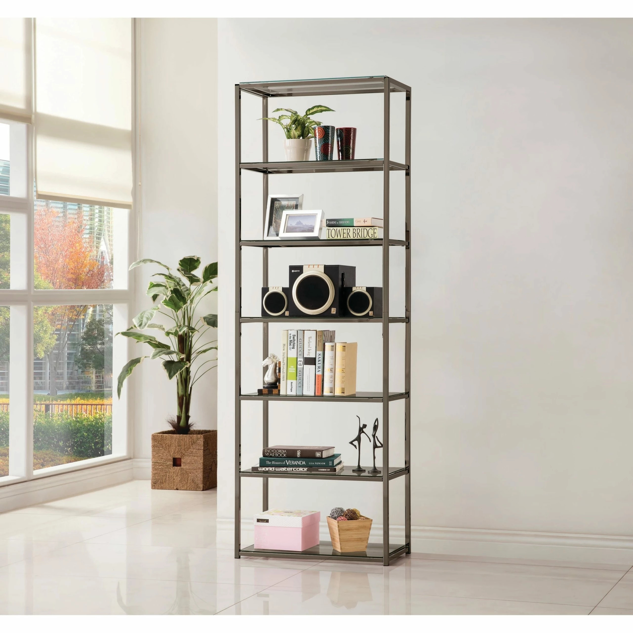 Wholesale ๐ฅฐ Coaster Contemporary Black Nickel 6-tier Bookcase ๐ - Image 2