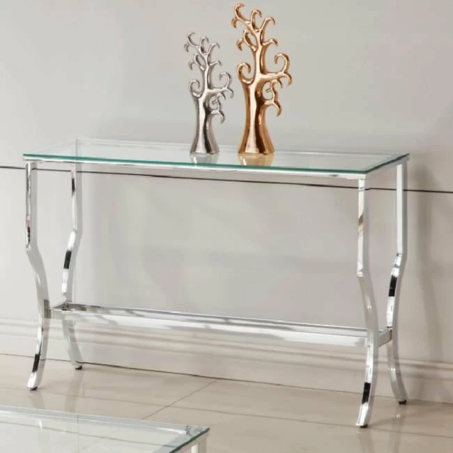 Deals 💯 Coaster Contemporary Chrome Sofa Table - 43.50" X 13.75" X 30" ✨ - Image 2