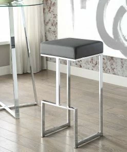 Best reviews of 💯 Coaster Contemporary Chrome Stool Grey 🎉