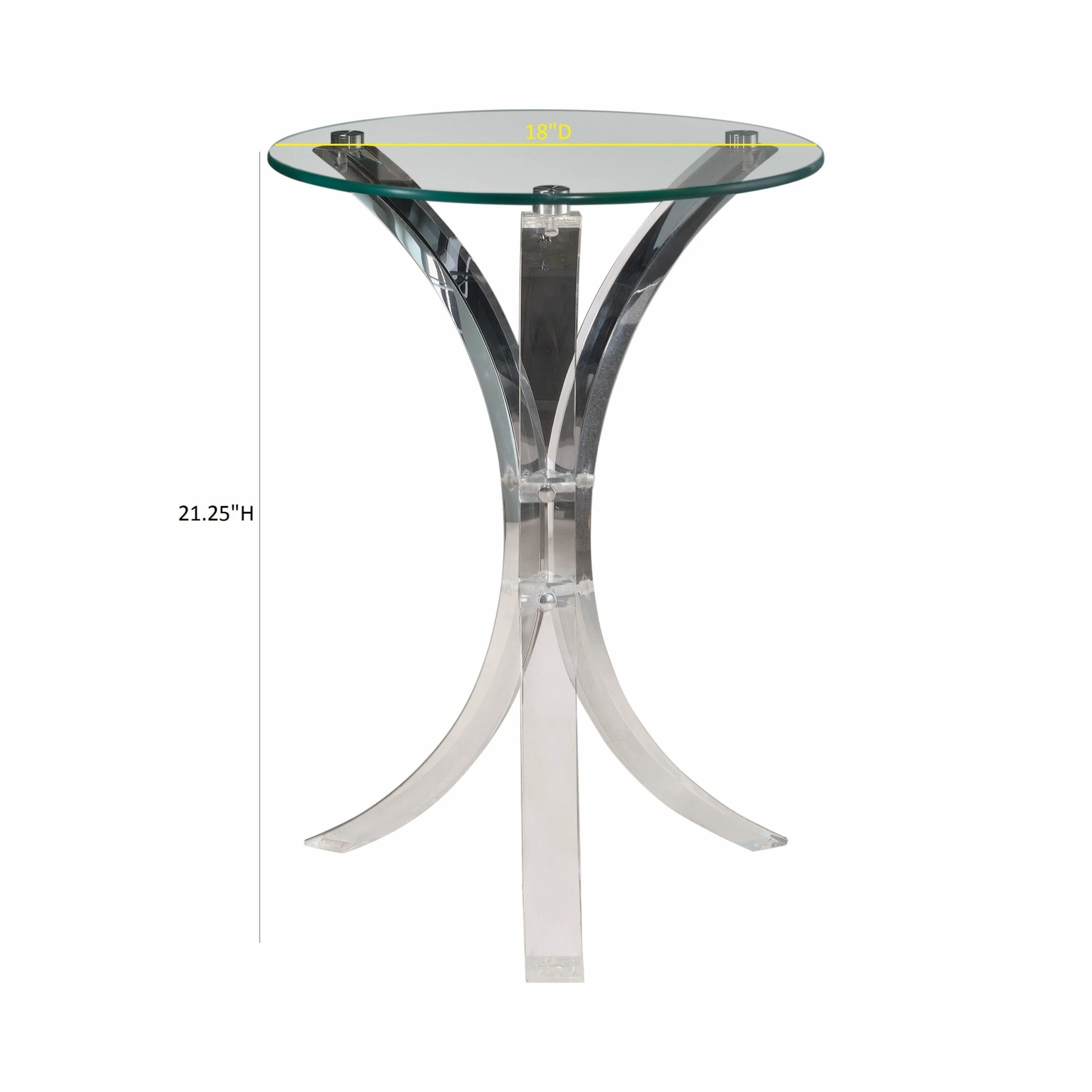 Outlet โจ Coaster Contemporary Clear Accent Table - 21.25" X 18" ๐ - Image 3