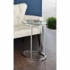 Budget ⌛ Coaster Contemporary Glass And Chrome Snack Table - 11.25" X 18" X 24.50" 😉
