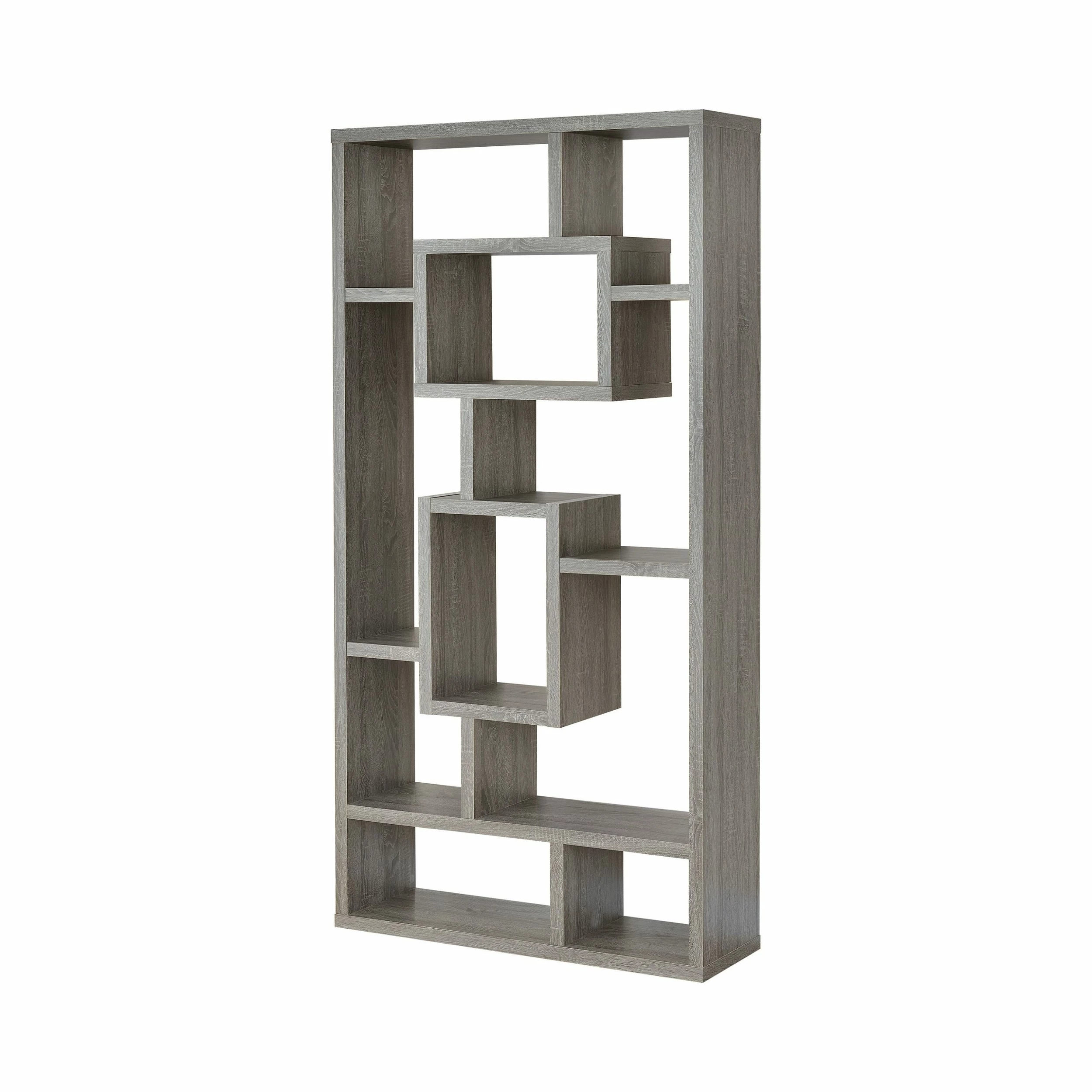 Promo 🥰 Coaster Contemporary Weathered Grey 10-shelf Bookcase 💯 - Image 3