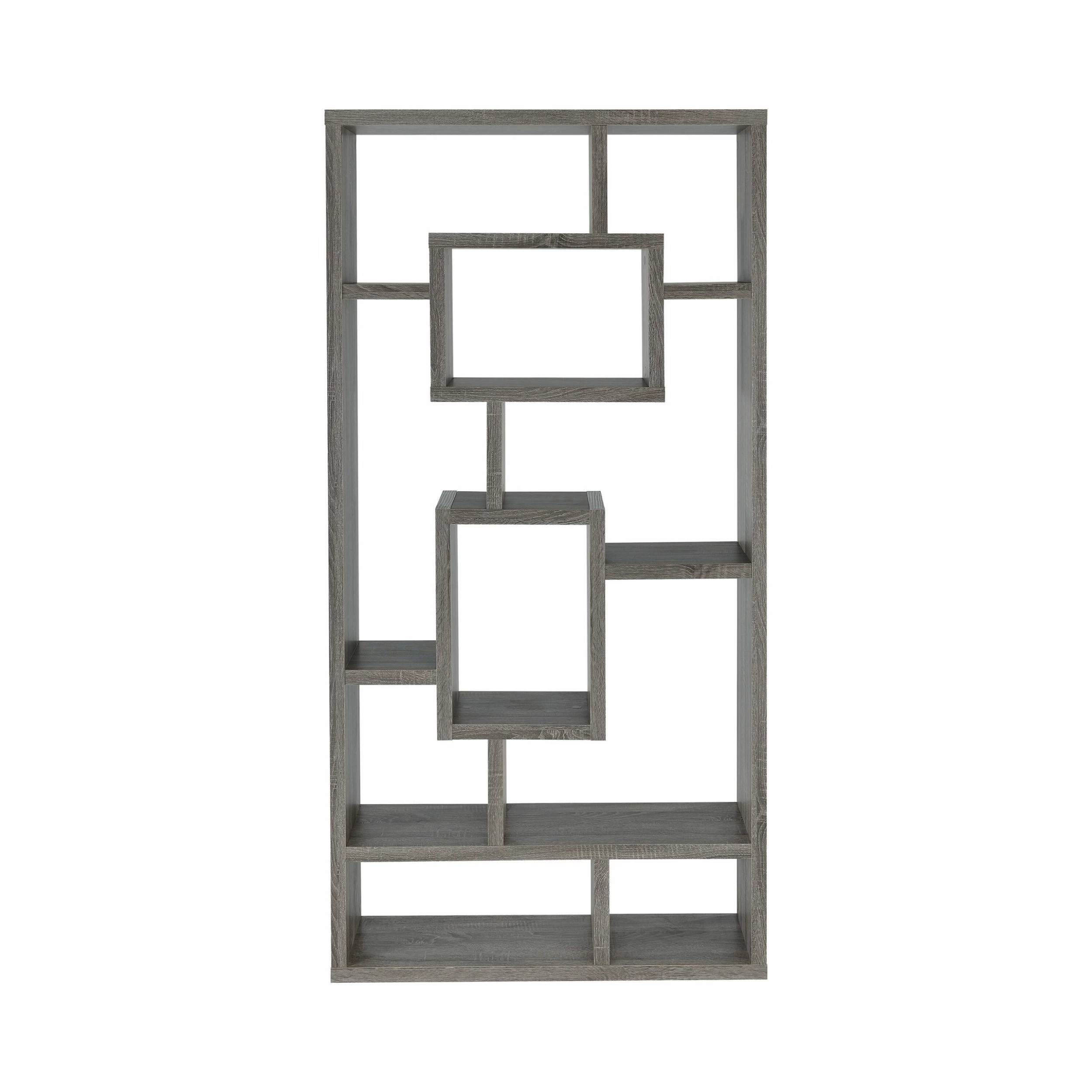 Promo 🥰 Coaster Contemporary Weathered Grey 10-shelf Bookcase 💯 - Image 4