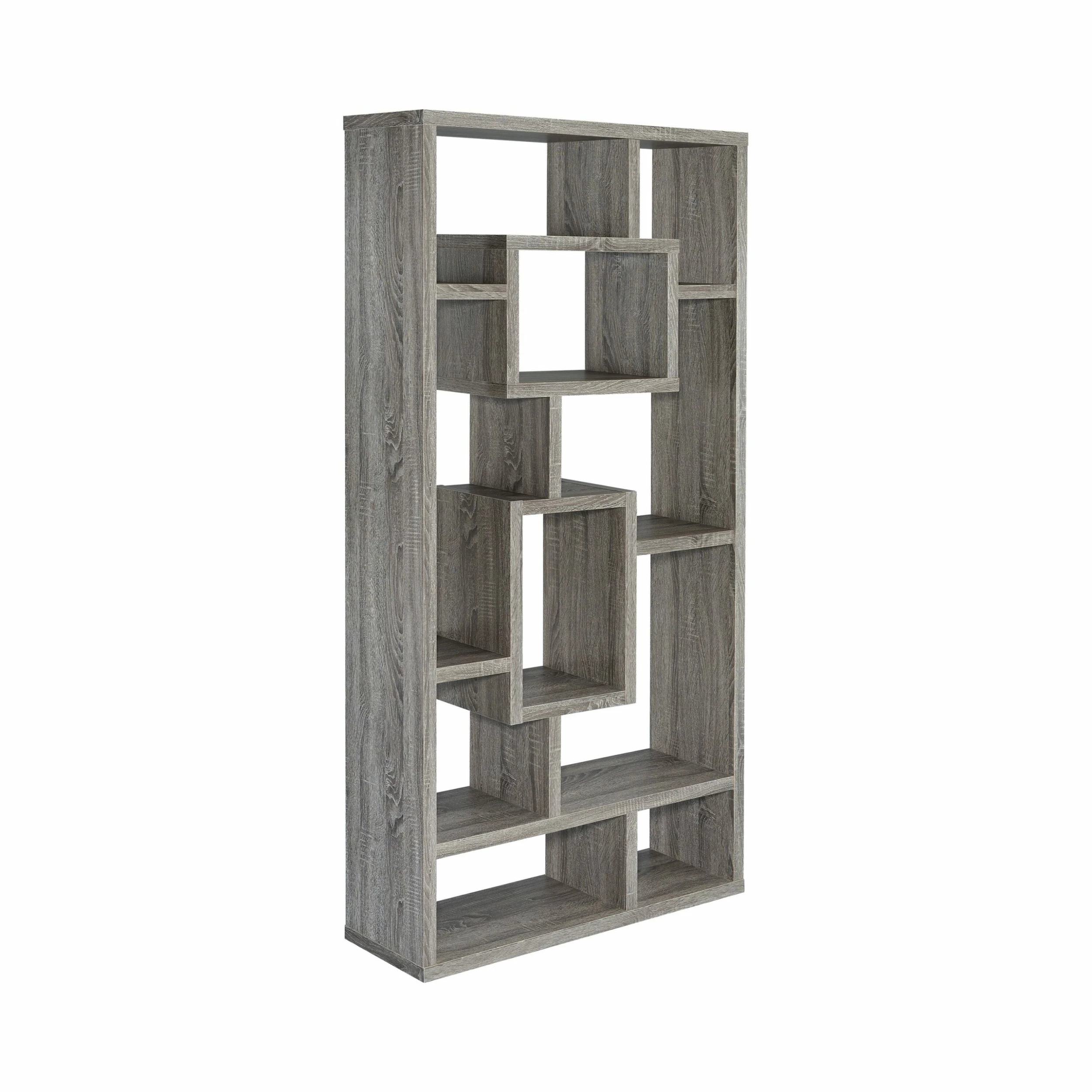 Promo 🥰 Coaster Contemporary Weathered Grey 10-shelf Bookcase 💯 - Image 6