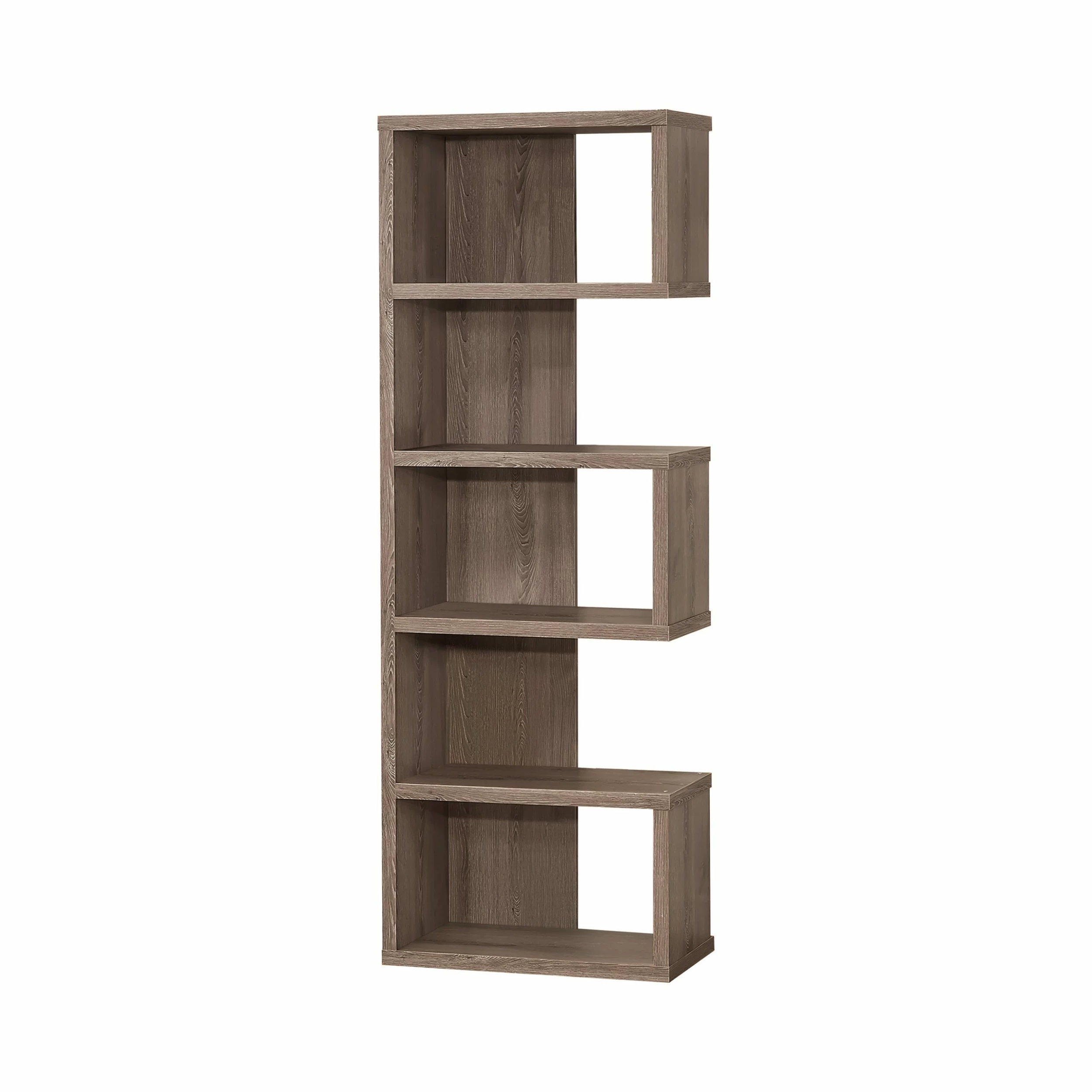 Coupon ๐ Coaster Contemporary Weathered Grey 5-shelf Bookcase ๐ฅ - Image 3