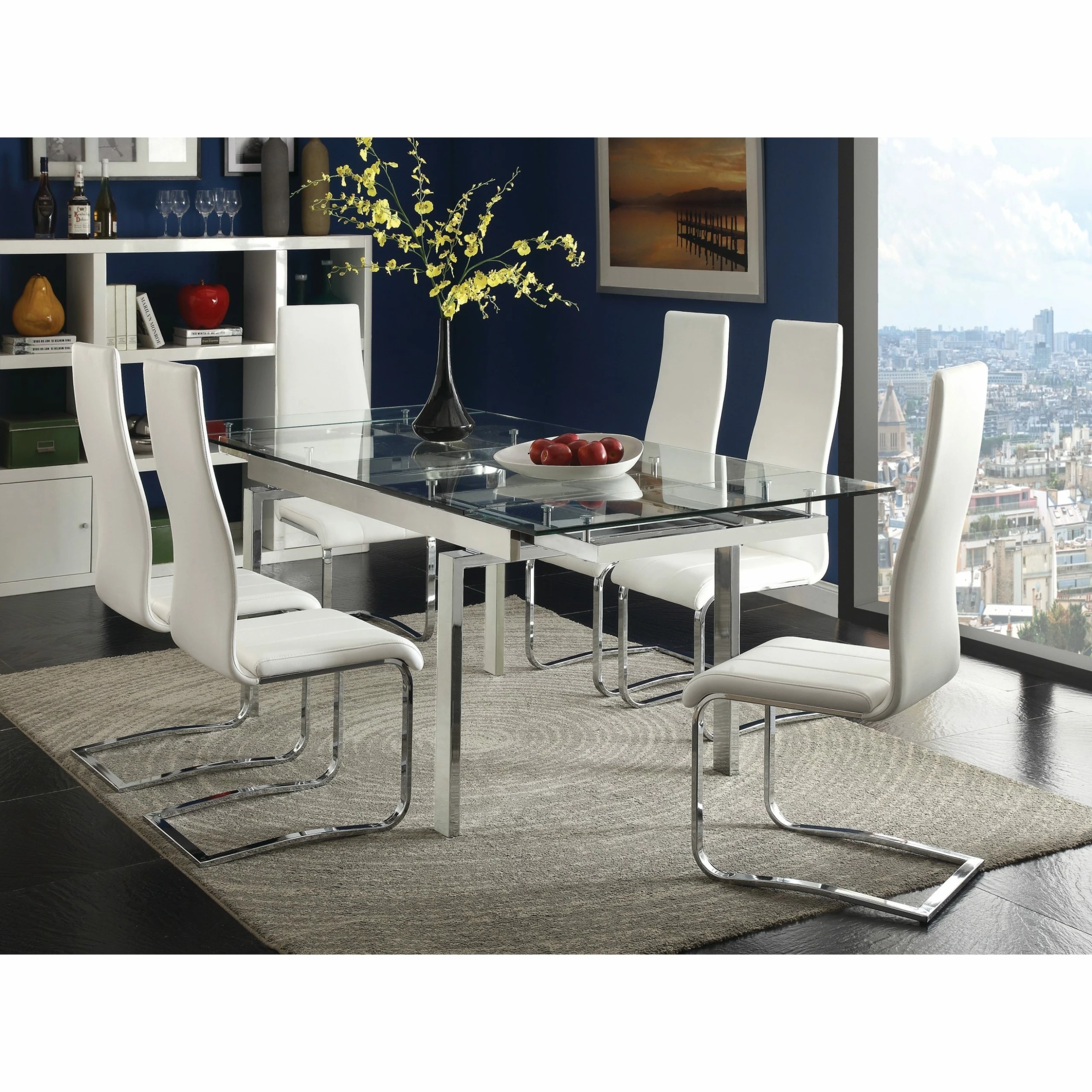 Best Sale 👍 Coaster Contemporary White And Chrome Dining Chair - 47.25" X 29.50" X 30" 🛒 - Image 5