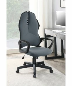 Wholesale 🎉 Coaster Dark Grey Upholstered Office Chair With Plastic Armrest 🛒