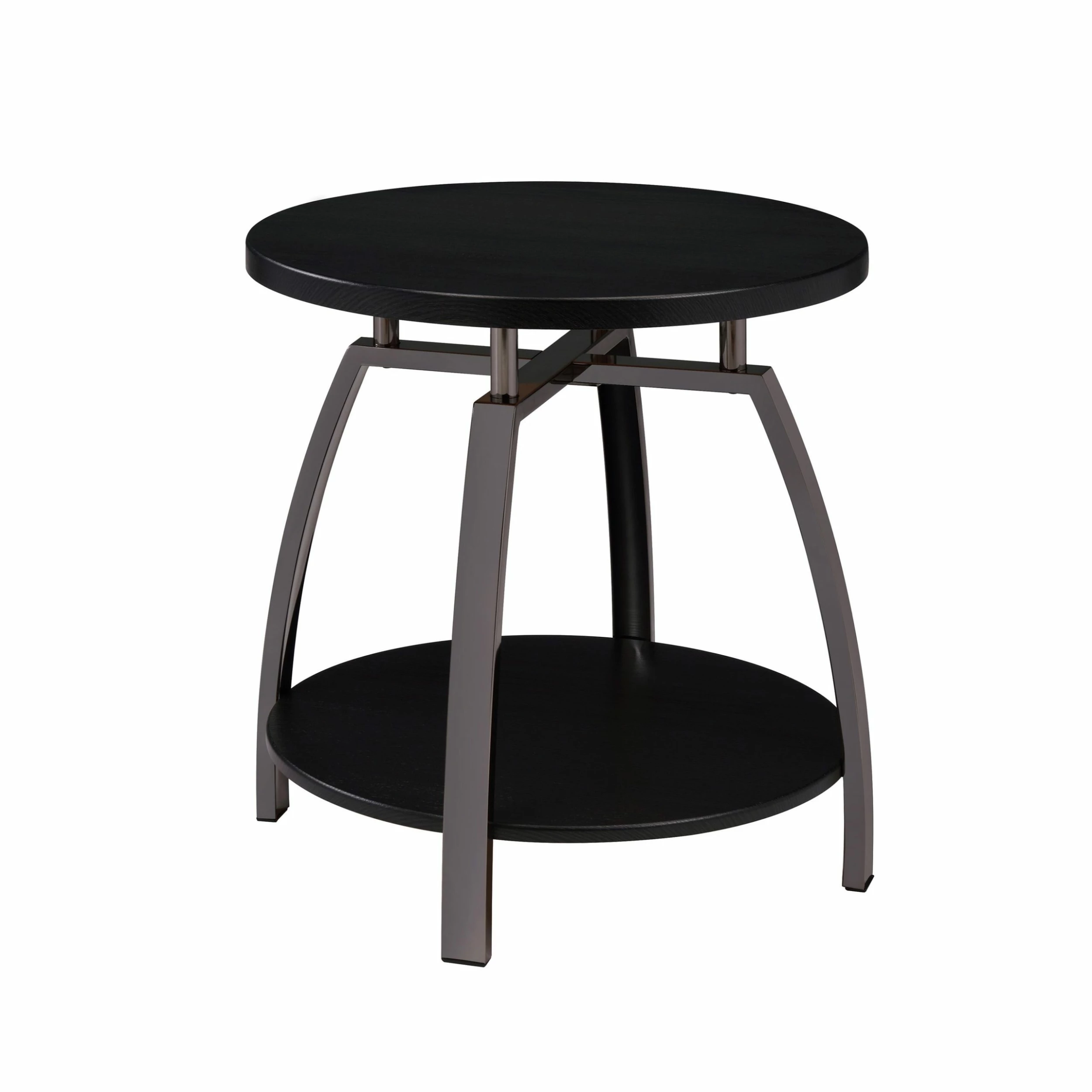 Coupon 🤩 Coaster Dark Grey And Black Nickel Round End Table ⭐ - Image 2