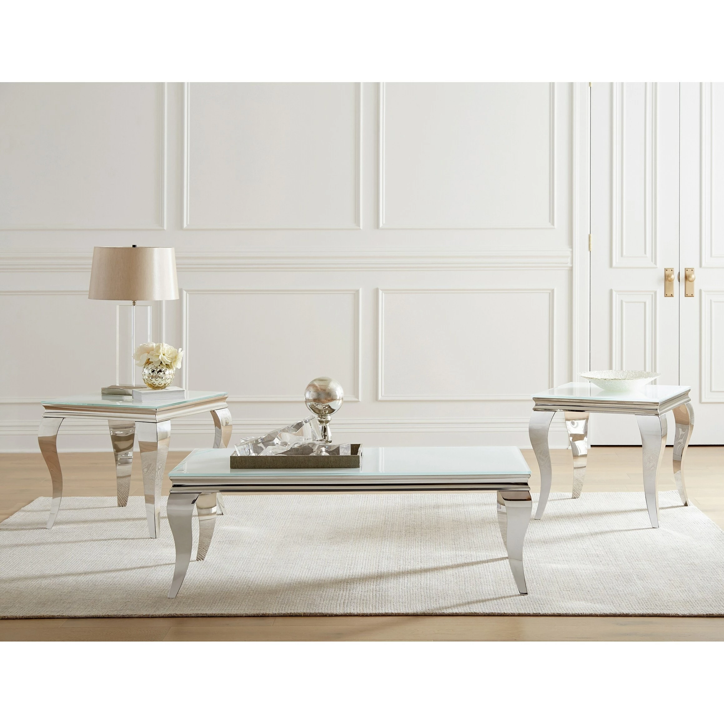 Cheapest ⭐ Coaster Delilah White And Chrome Rectangle Coffee Table 🛒 3 Cheapest ⭐ Coaster Delilah White And Chrome Rectangle Coffee Table 🛒 - Image 3