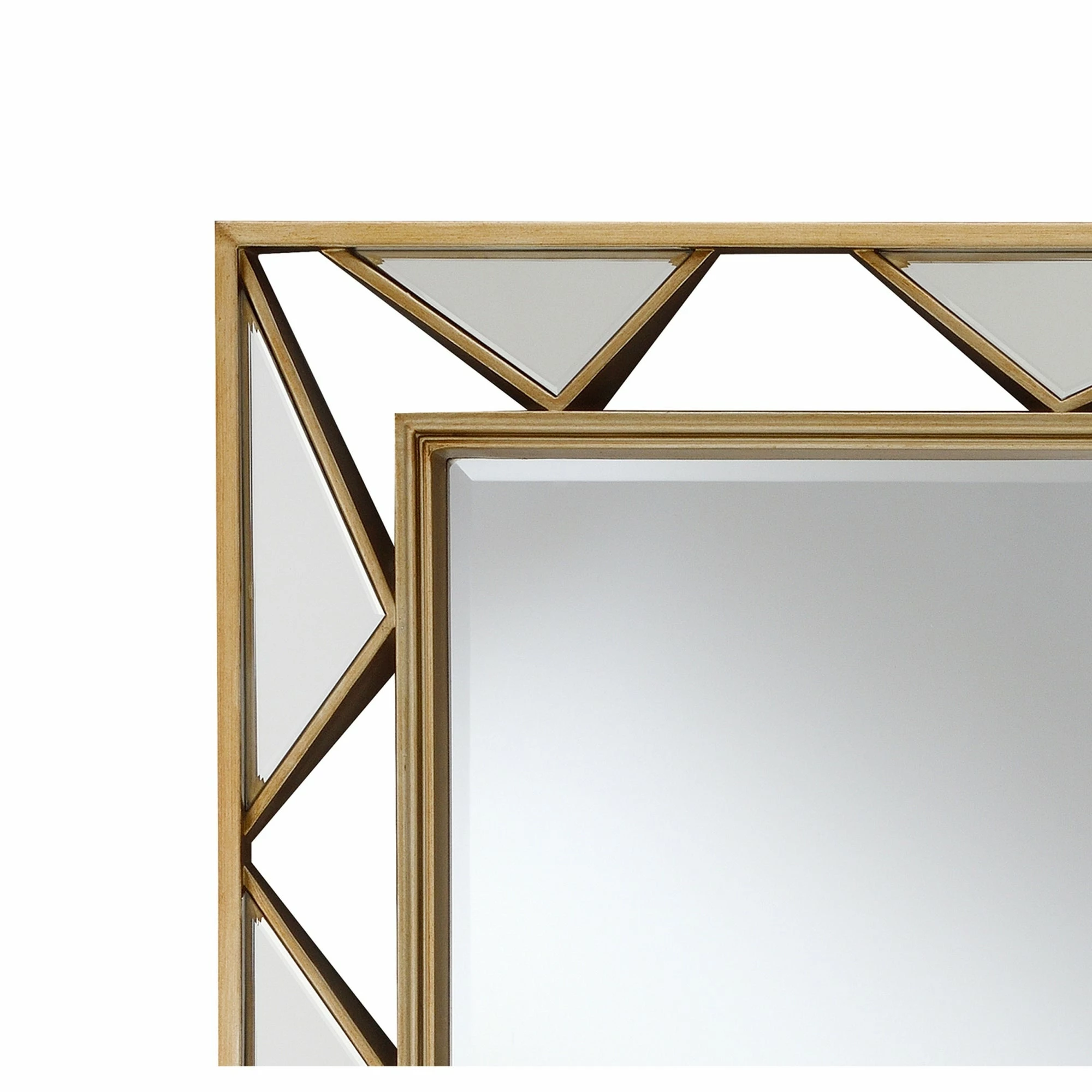Budget ๐ Coaster Gold Rectangular Geometric Wall Mirror โญ - Image 2
